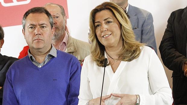 Susana Díaz, junto a Juan Espadas, en un acto en Granada