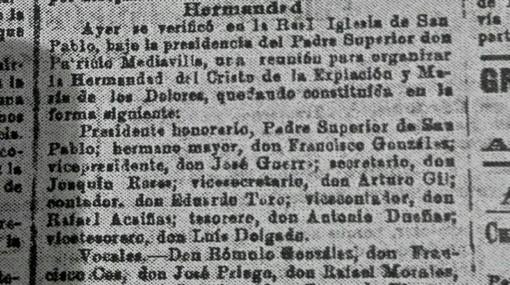 Extracto del recorte de prensa de 1918