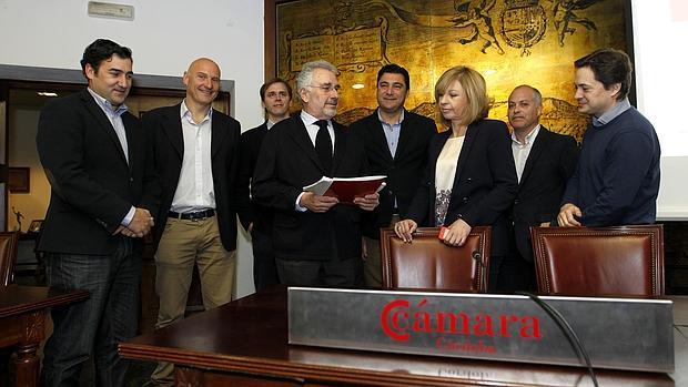 El presidente de la Cámara de Cómercio durante la presentación del balance de 2015