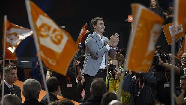 Albert Rivera, en un acto en Madrid durante la pasada campaña