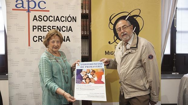 Antonia Jiménez, de Presencia Cristiana. Antonio García, de la Fundación Castillejo