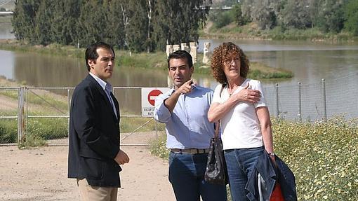 Nieto, a la izquierda, junto a De Lara y Félix Romero