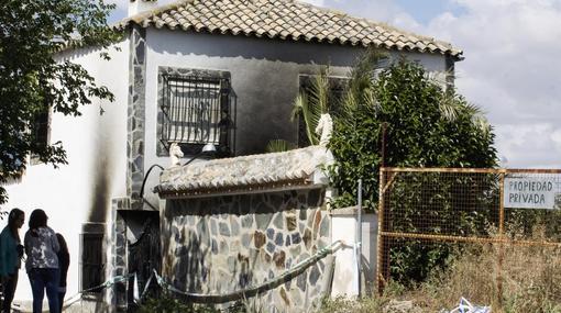 Vista de la vivienda de Puente Tablas donde se produjo la tragedia