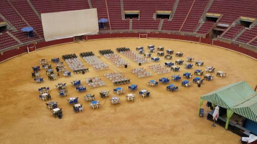 La Plaza de Toros, lista para una sesión de cine de verano