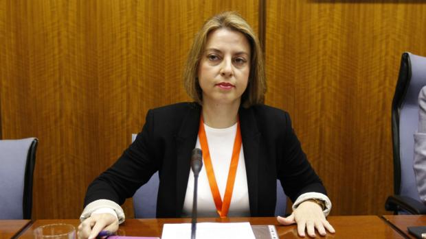 La excdelegada de Empleo en Jaén, Irene Sabalete, durante su comparecencia en la comisión de investigación