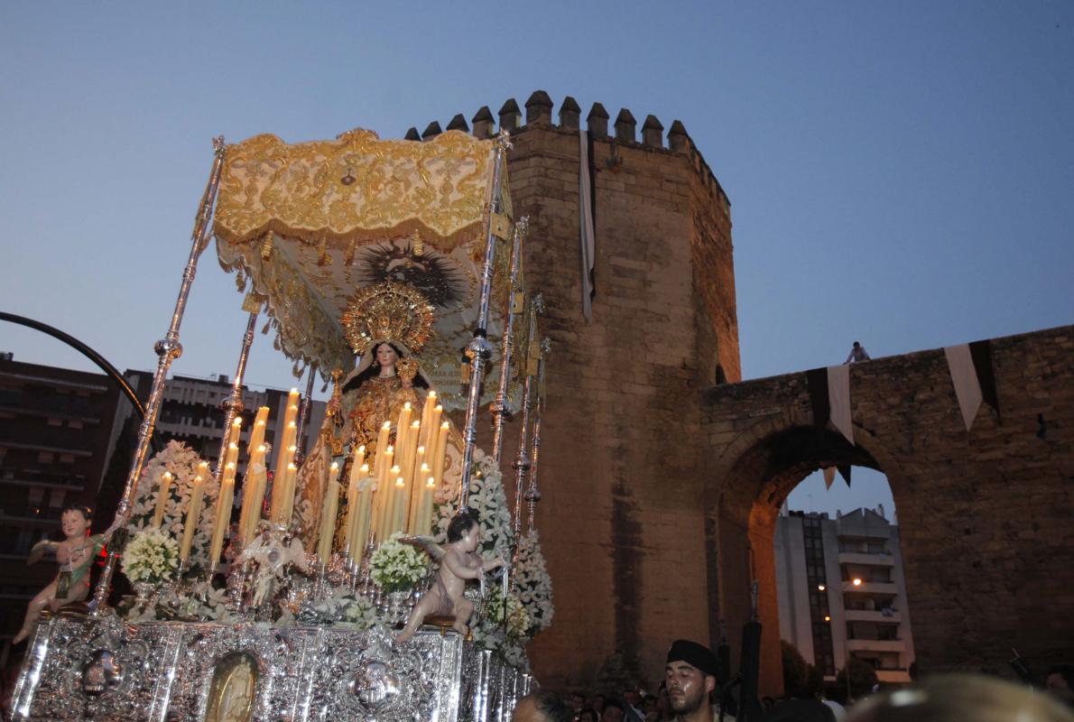 La Virgen del Carmen durante su procesión