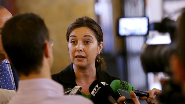 La alcaldesa, Isabel Ambrosio, en una comparecencia ante medios