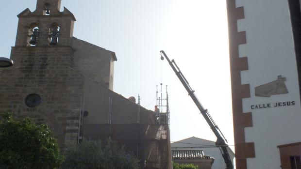 Obras en la parroquia de Nuestra Señora de la Asunción, en Pedro Abad