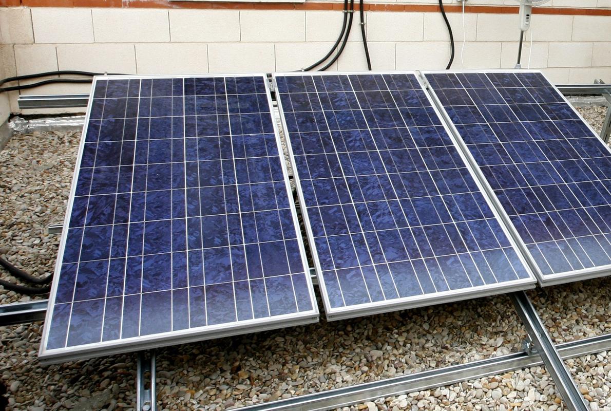 Placas solares en una vivienda