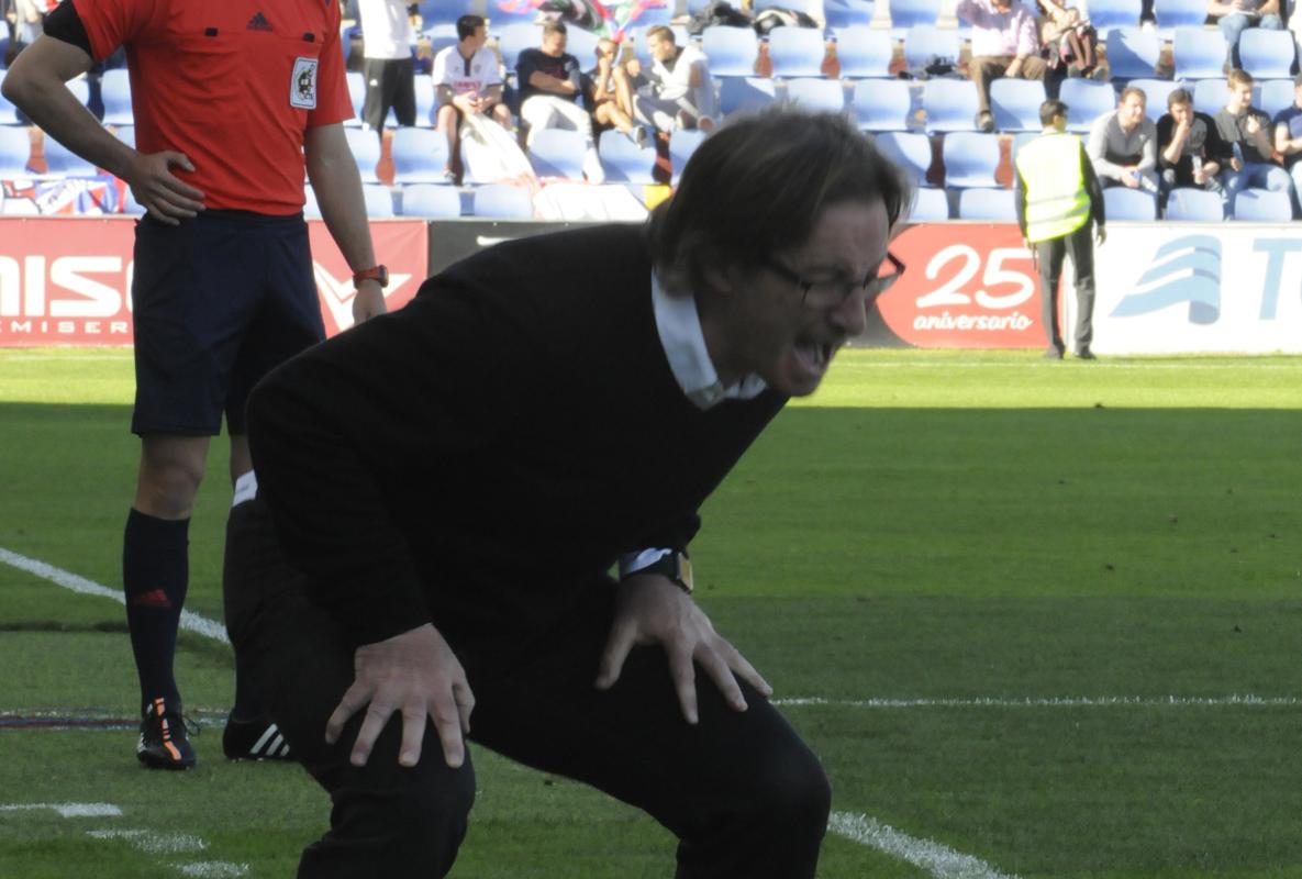 Anquela, en el partido de la temporada anterior