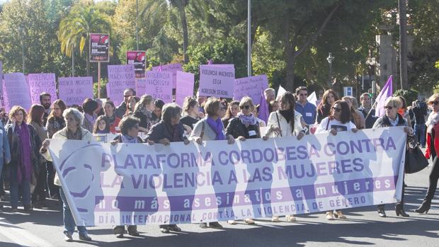 Manifestación contra la violencia machista en Córdoba