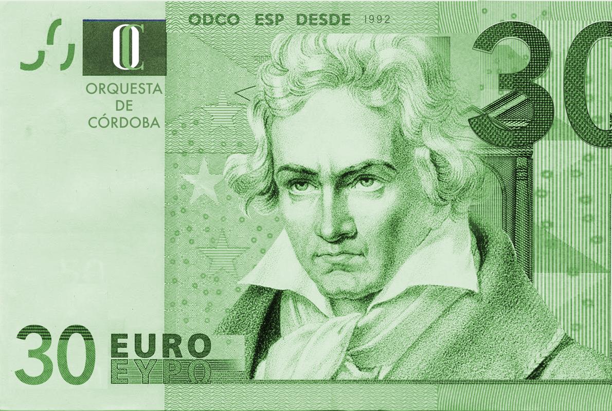 Billete promocional de esta campaña de la Orquesta de Córdoba