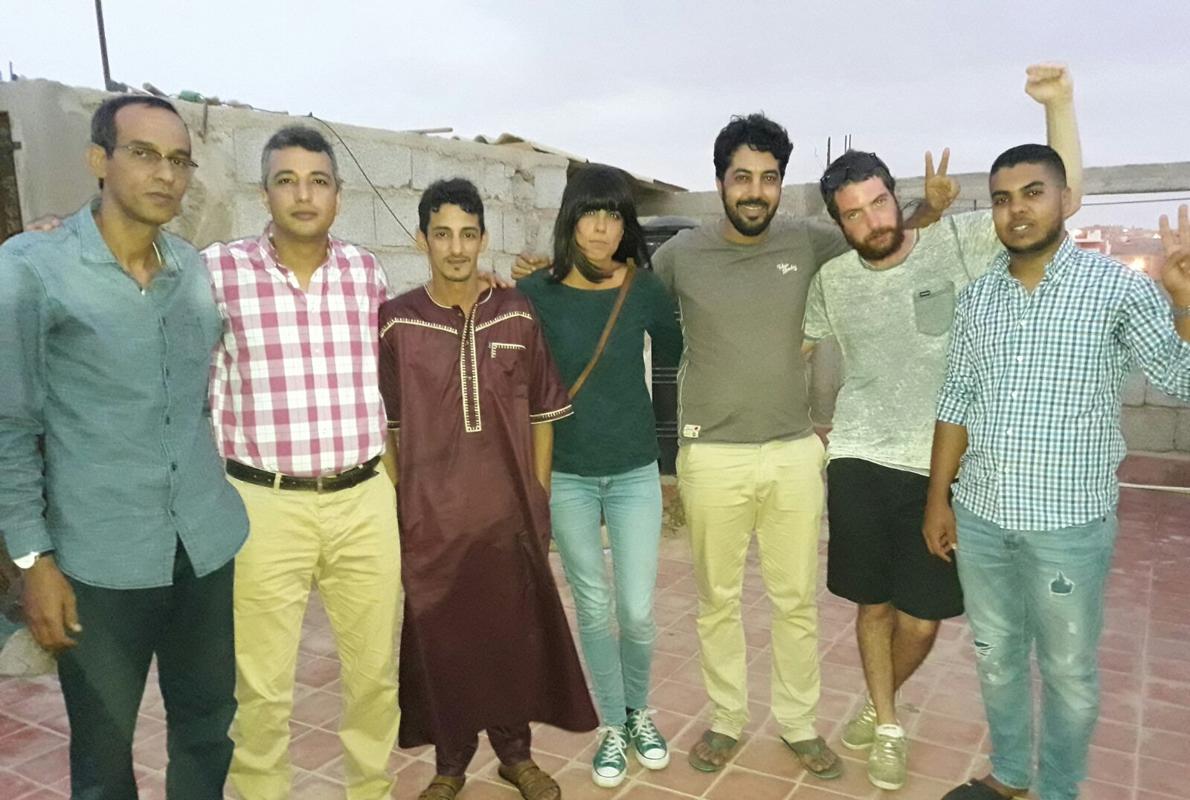 Los jóvenes cordobeses, durante su estancia en el Sáhara