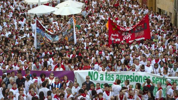 Manifestación en Pamplona contra las violaciones