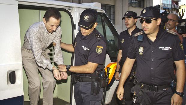 Bretón, durante su traslado a la prisión de Huelva para asistir a un juicio alllí