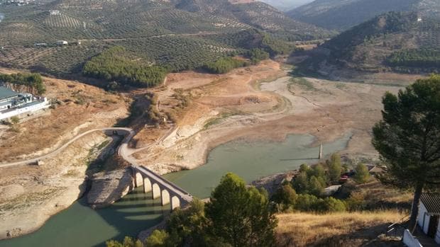 Estado actual del pantano de Iznájar, el de mayor capacidad de Andalucía