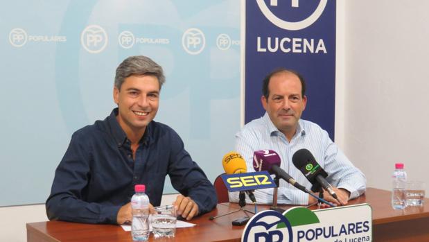 Andrés Lorite y Paco Huertas ayer en Lucena