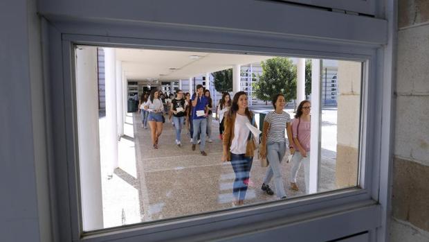 Estudiantes en el Campus de Rabanales