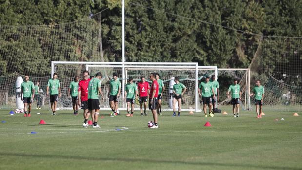 La plantilla del Córdoba CF entrena en la Ciudad Deportiva Rafael Gómez