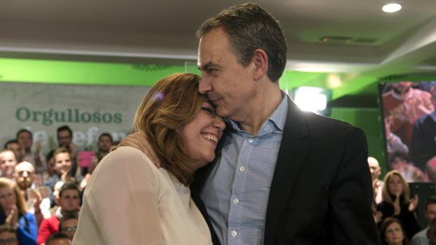 Susana Díaz se apoya en Zapatero para marcar un rumbo que sea «autónomo» del PP y Podemos