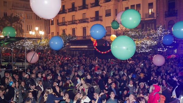 Fiesta de la última Nochevieja en las Tendillas