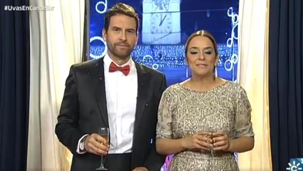 Toñi Moreno y Miguel de Miguel durante la gala de Fin de Año