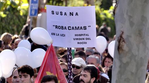 Cartel de la manifestación en Sevilla