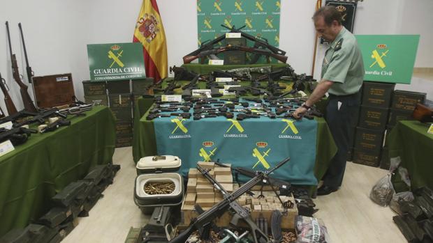 Operación antiarmas practicada en 2015 por la Benemérita de Córdoba