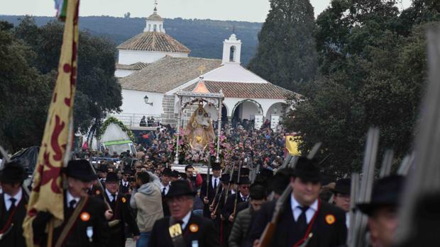 Un momento de la romería, ayer en Pozoblanco