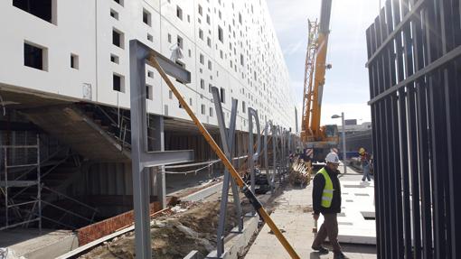 Obras en enero de 2016 en el Centro de Ferias y Convenciones