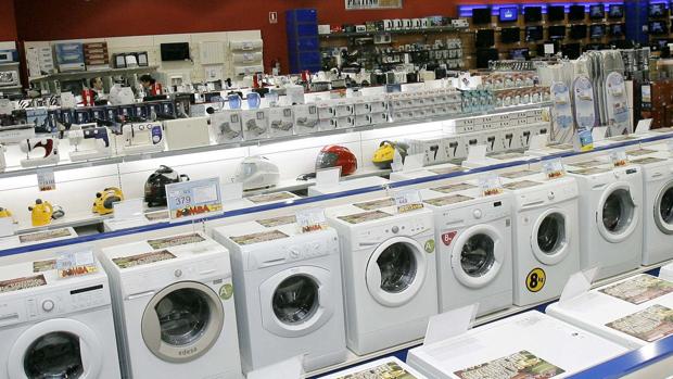 Electrodomésticos en una tienda