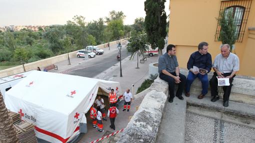 Puesto sanitario en el Vía Crucis Magno