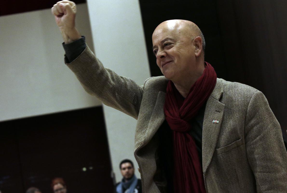 Odón Elorza durante un acto de campaña