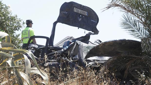 Actuación de la Guardia Civil en un accidente en la provincia