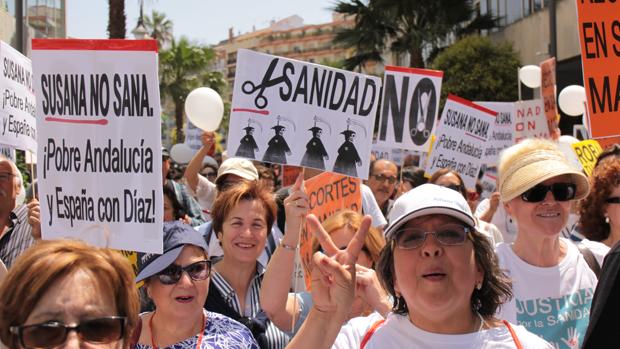 Imagen de la última marea en Huelva, su cuarta marcha, el domingo 23 de abril