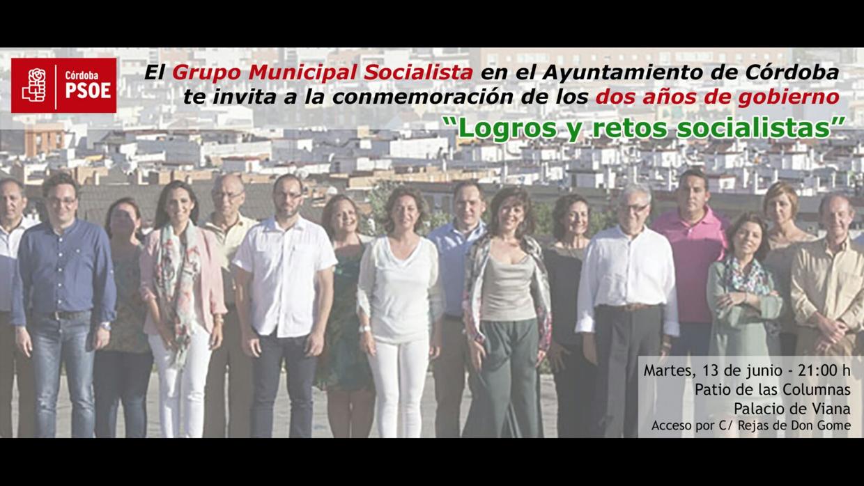 Imagen promocional del grupo socialista, sin Menacho