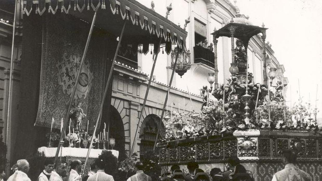 Procesión del Corpus Christi en 1960