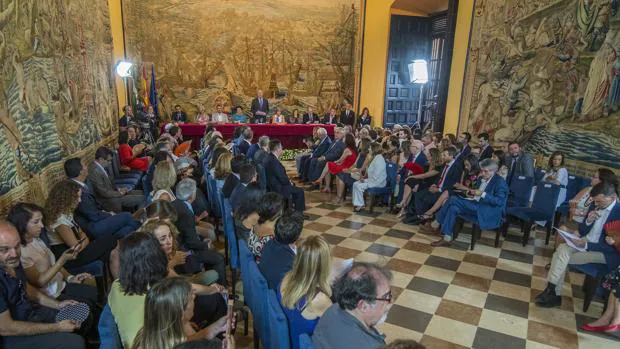 Imagen del Pleno institucional celebrado este miércoles en el Real Alcázar