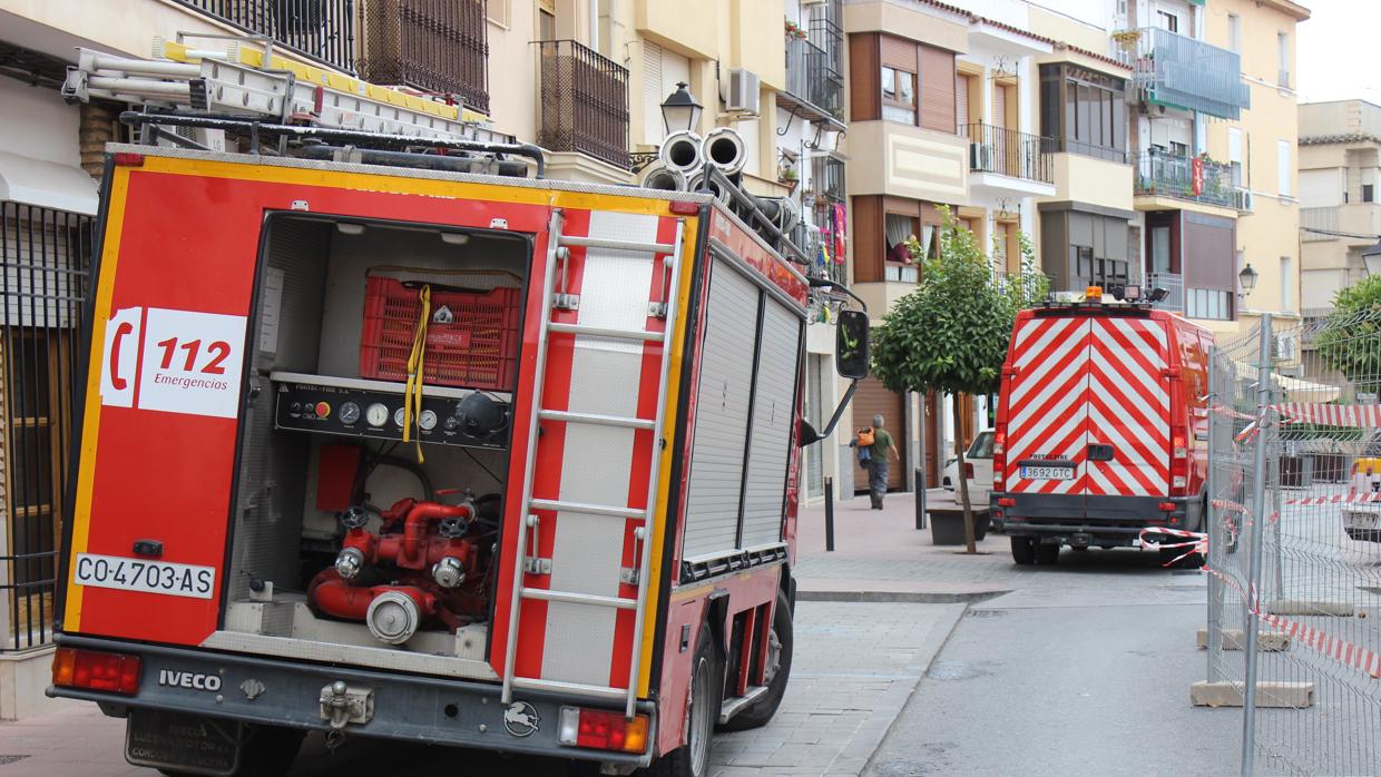 Dos vehículos de la estación de bomberos de la localidad de la Subbética