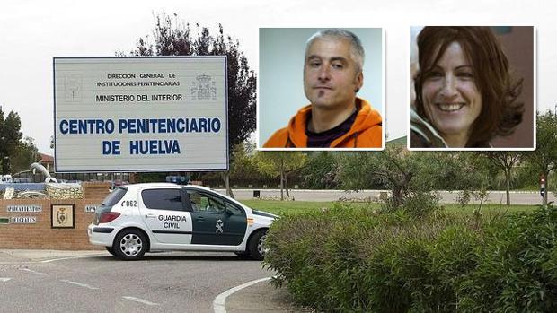 «Taxapote» y Irantzu, con el penal de Huelva de fondo