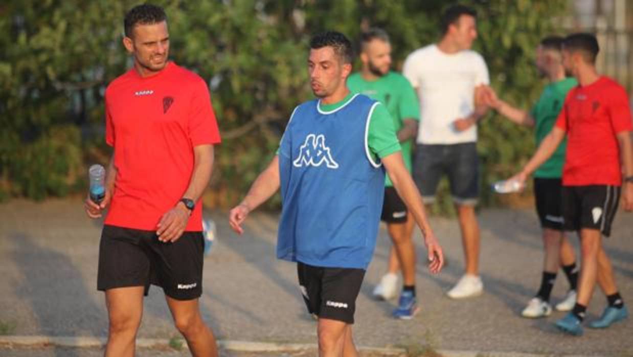 Carlos Caballero, a la salida de la sesión de entrenamiento del viernes pasado