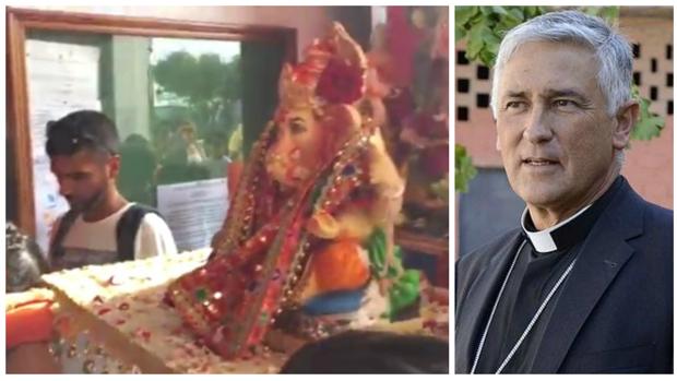 Zornoza se disculpa por permitir la entrada de una deidad hindú en el santuario de la Virgen de África