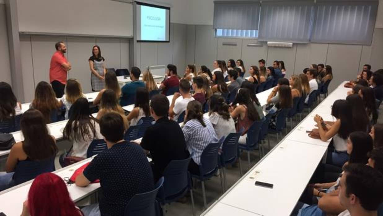 Instante de la jornada de acogida del curso 2017-2018 en la Universidad Loyola Andalucía