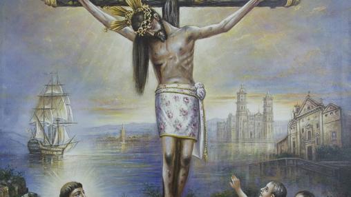 Cartel con la pintura del Cristo de Gracia