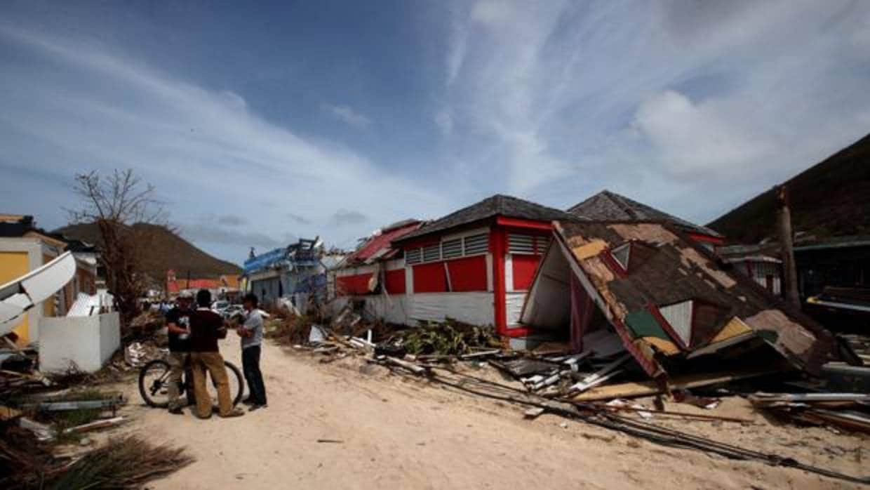Casas destrozadas en Sain Martin por el paso del huracán Irma