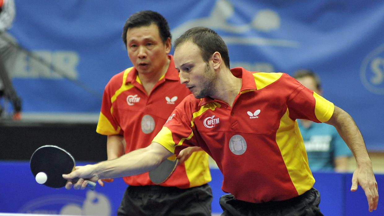 Carlos Machado, en un partido de la selección española