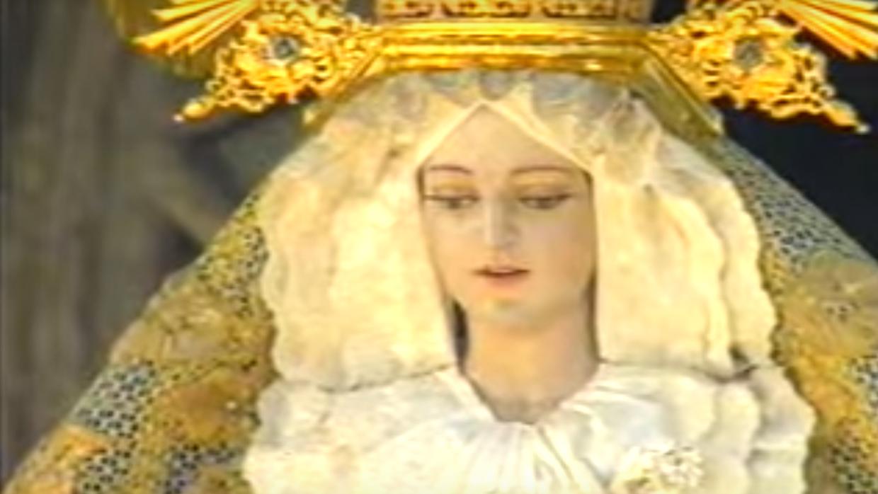 La Virgen de la Victoria, cuando procesionaba el Domingo de Ramos