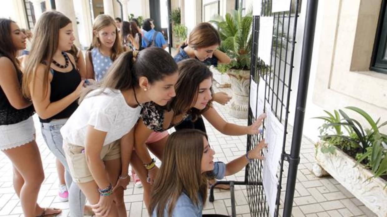 Alumnas en un instituto de Córdoba