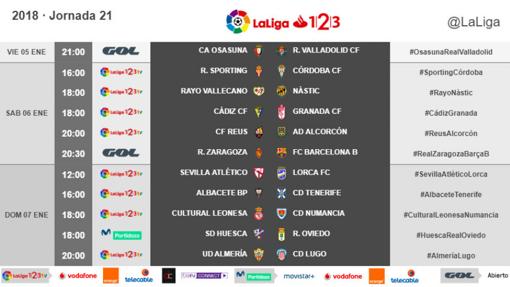 El Córdoba CF empieza el año 2018 ante el Sporting el sábado 6 de enero a las 16.00 horas