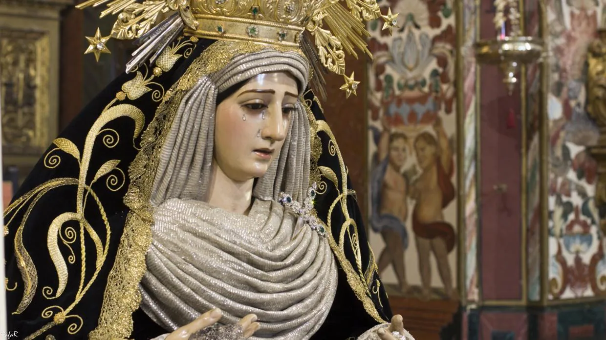 La Virgen del Mayor Dolor en su Soledad, tras su restauración